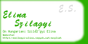 elina szilagyi business card